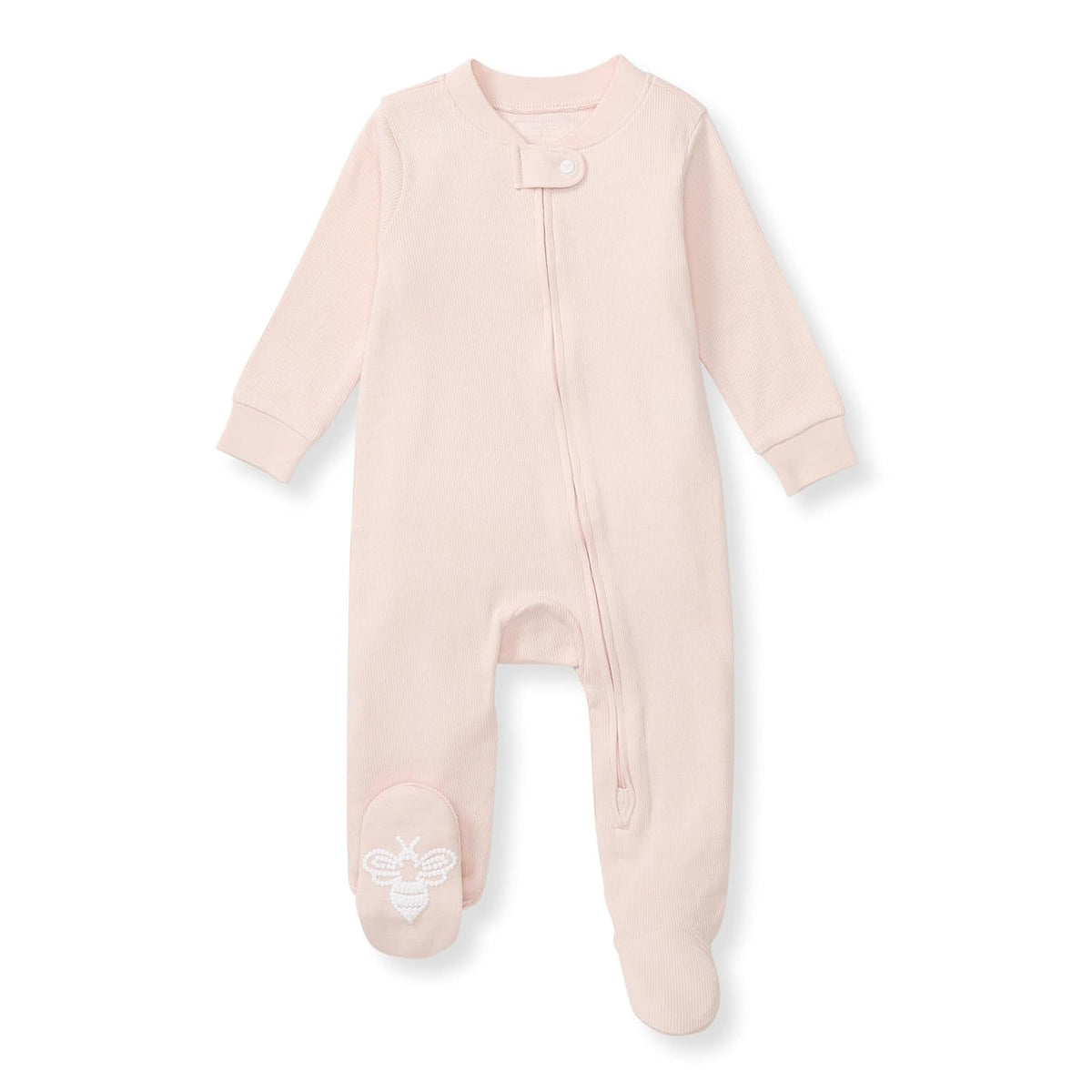 Burt's Bees Baby Pijama de Algodón Orgánico para Bebé - 0-3 Meses - Pink Solid Rib