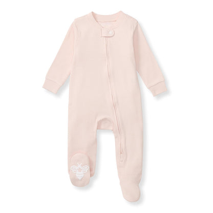 Burt's Bees Baby Pijama de Algodón Orgánico para Bebé - 0-3 Meses - Pink Solid Rib