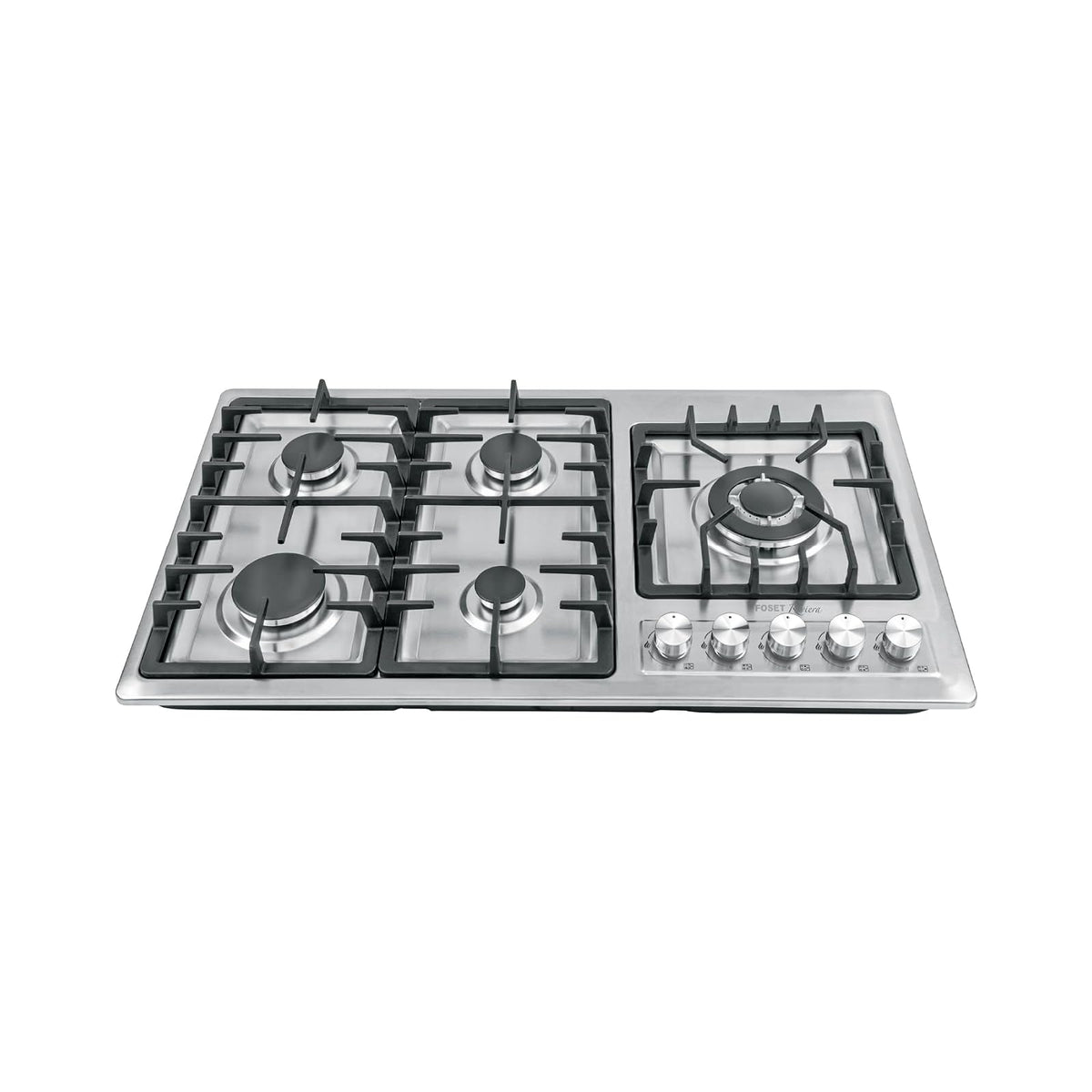 Foset Riviera PAE-915GA, Parrilla gas empotrable 90 cm 5 quemadores lateral inoxidable
