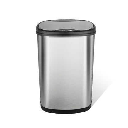 Ninestars DZT-50-25 Bote de basura con sensor de movimiento, grande, plateado