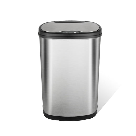 Ninestars DZT-50-25 Bote de basura con sensor de movimiento, grande, plateado
