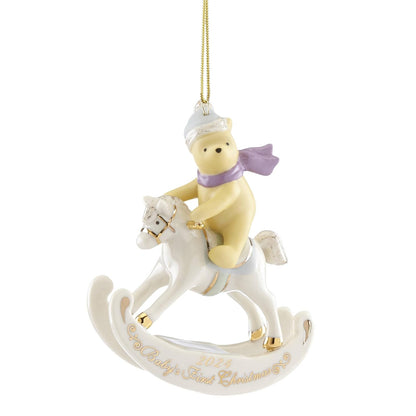 Lenox 895777 2024 Winnie The Pooh - Adorno para árbol de Navidad para bebé