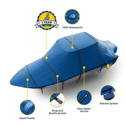 Seal Skin Covers Funda para Barco T-Top, Impermeable y Resistente para Barcos de Consola Central, Compatible con Barcos de 18' de Largo y 102" de Ancho, Resistente a los Rayos UV y a la decoloración