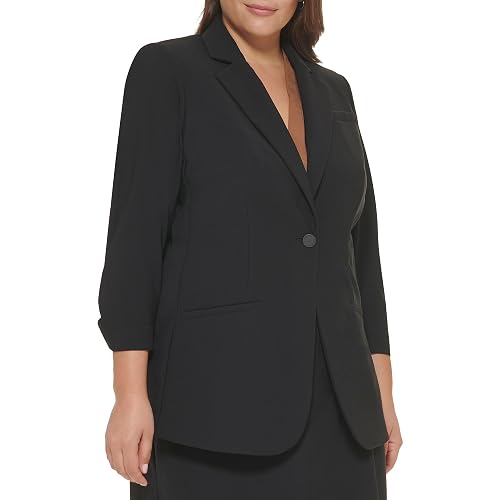Calvin Klein Pantalón de Traje de Pierna Recta de Ajuste clásico para Mujer
