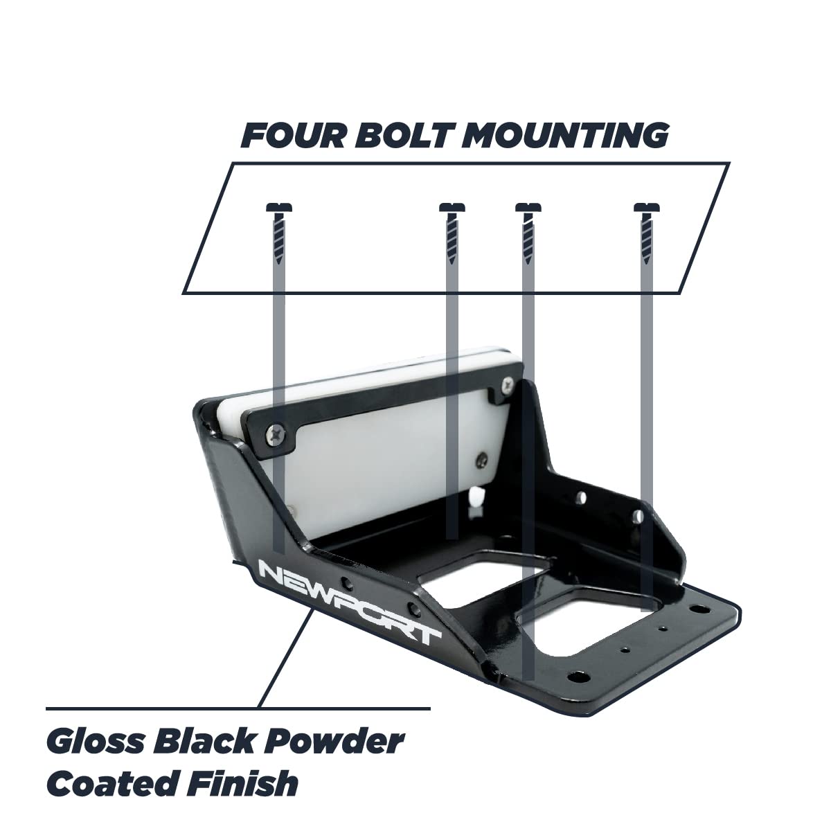 Newport Vessels 20A1000065 Soporte de Motor para Kayak, Para Agua Dulce y Salada, Gris