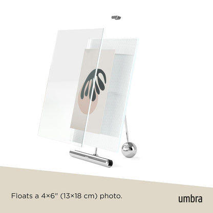 Umbra Marco de Fotos de Cristal, Cromo, 10 x 15/13 x 18 cm