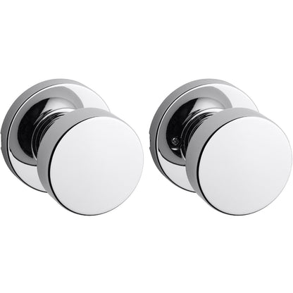 Kwikset Pismo Perilla para Puerta Níquel Satinado - Cromo pulido - Round Rose - Pasaje