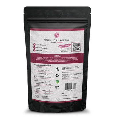 Molienda Sagrada Moringa Orgánica/Hojas de Moringa Mexicana en Polvo, Calidad Premium, Super Alimento, Moringa, 250 Gramos