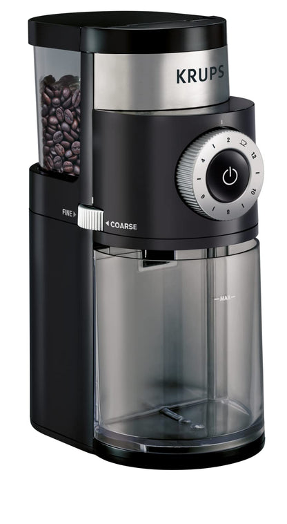 Krups Cafetera de Goteo con Filtro Permanente, 10 Tazas, 900 W - 12 ajustes de finura de molienda