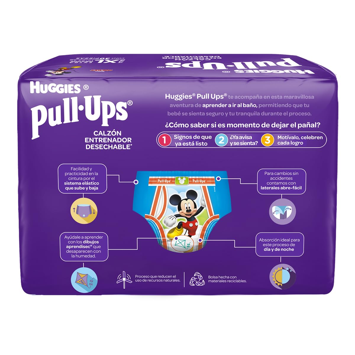 Huggies Pull-Ups Calzoncitos Entrenadores, Edición Limitada Frozen, Talla Extragrande Niño, Paquete con 30 Piezas, Ideal para niños de 18 kg o más