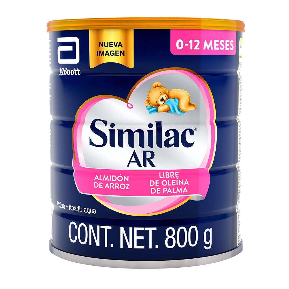 Similac AR Fórmula Infantil con Hierro, Base de Almidón de Arroz - 800g