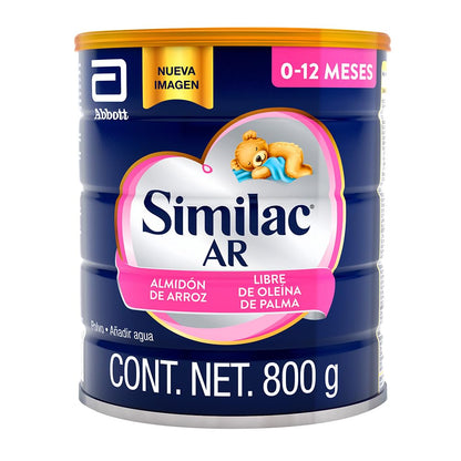 Similac AR Fórmula Infantil con Hierro, Base de Almidón de Arroz - 800g