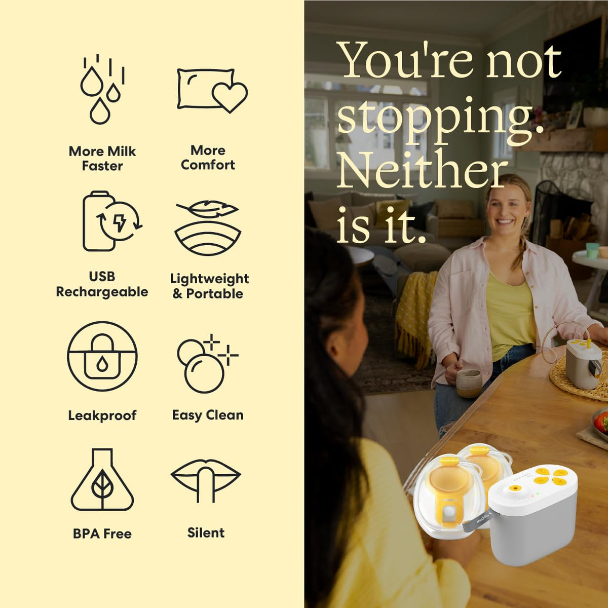 Medela Pump in Style Pro+ - Extractor de leche eléctrico manos libres | Extractor de leche doble portátil, copas de la colección InBra, comodidad anatómica, sin BPA, recargable, portátil, ligero