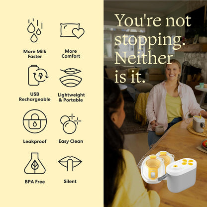 Medela Pump in Style Pro+ - Extractor de leche eléctrico manos libres | Extractor de leche doble portátil, copas de la colección InBra, comodidad anatómica, sin BPA, recargable, portátil, ligero