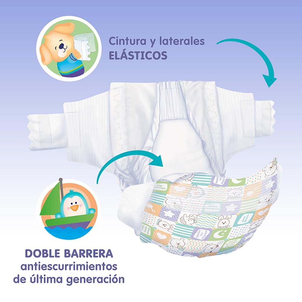 BBtips Sensitive Pañales, Talla Extra Grande/5, 124 Pañales