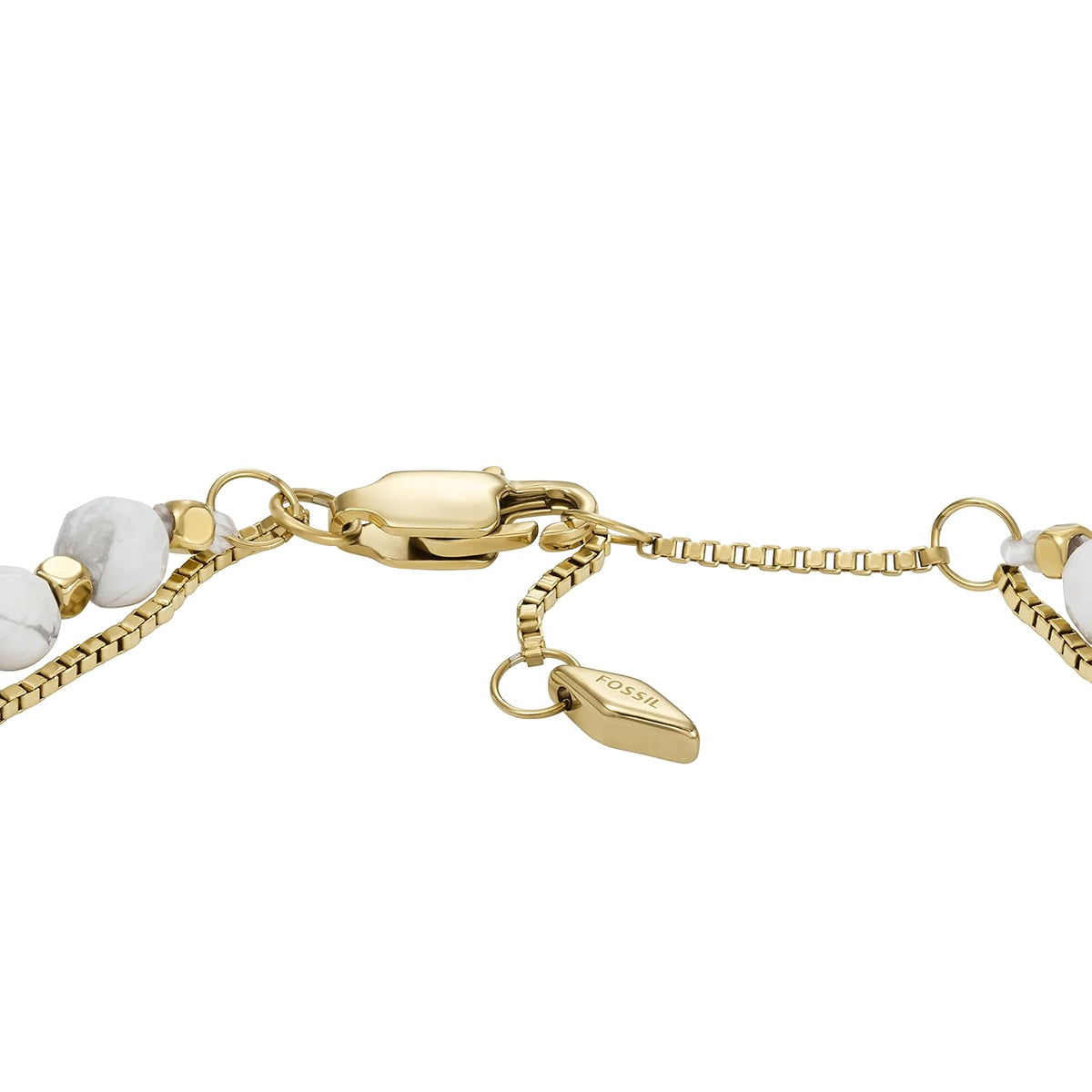 Fossil Pulsera jf04443710 all stacked up de acero inoxidable en color dorado para dama