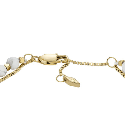 Fossil Pulsera jf04443710 all stacked up de acero inoxidable en color dorado para dama