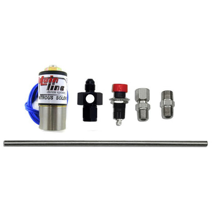 Nitrous Express Kit De Válvula De Purga Nitrosa ML15600 | Kit completo, -04AN adaptador de colector, ajuste de botón pulsador, tubo de ventilación de activación