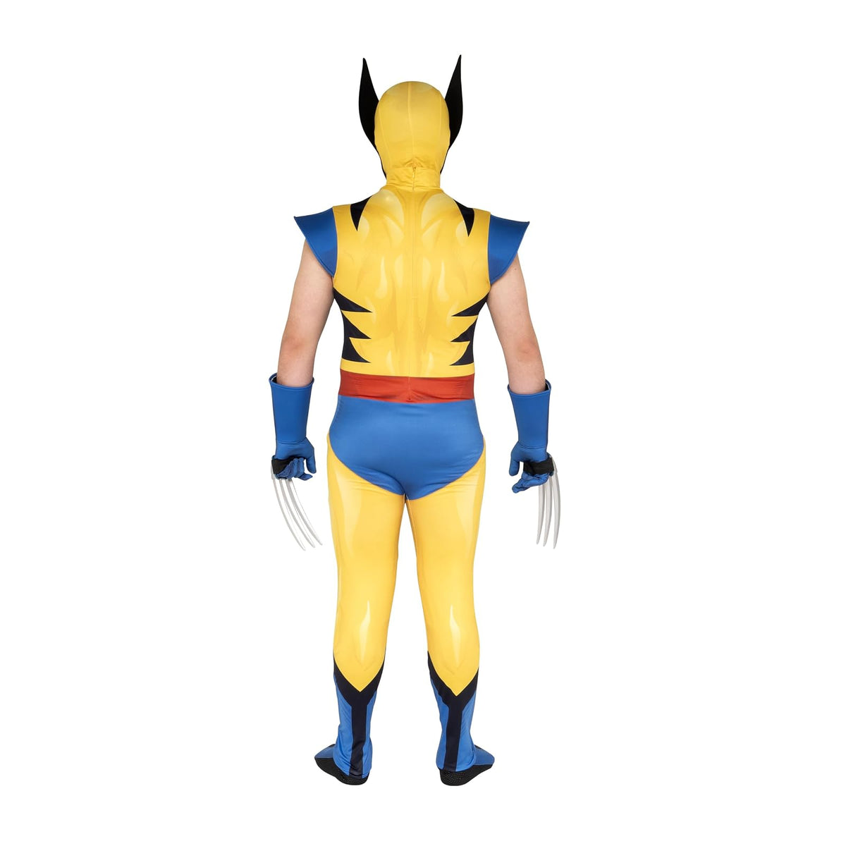 MARVEL Wolverine - Disfraz oficial de lujo Zentai de Halloween para adultos, traje de elastano elástico de dos vías con guantes y garras