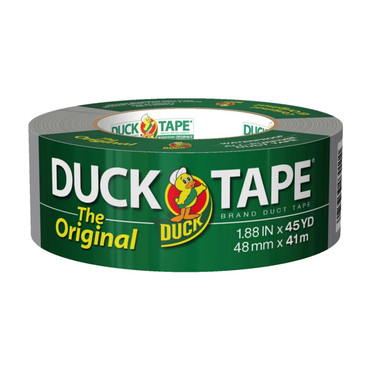 Duck Cinta Adhesiva Multiusos de Alta Resistencia, Plateada - 1 Roll, 45 yds - 1 rollo