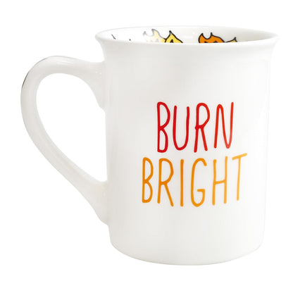 Enesco Our Name is Mud Dumpster Fire Burn Bright - Taza de café, 16 onzas, multicolor