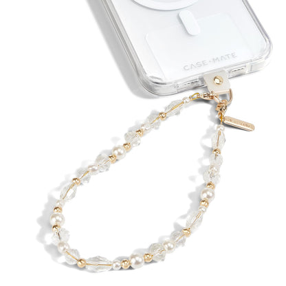 Case-Mate Correa de Muñeca con Abalorio para Celular - Crystal Pearl Gold