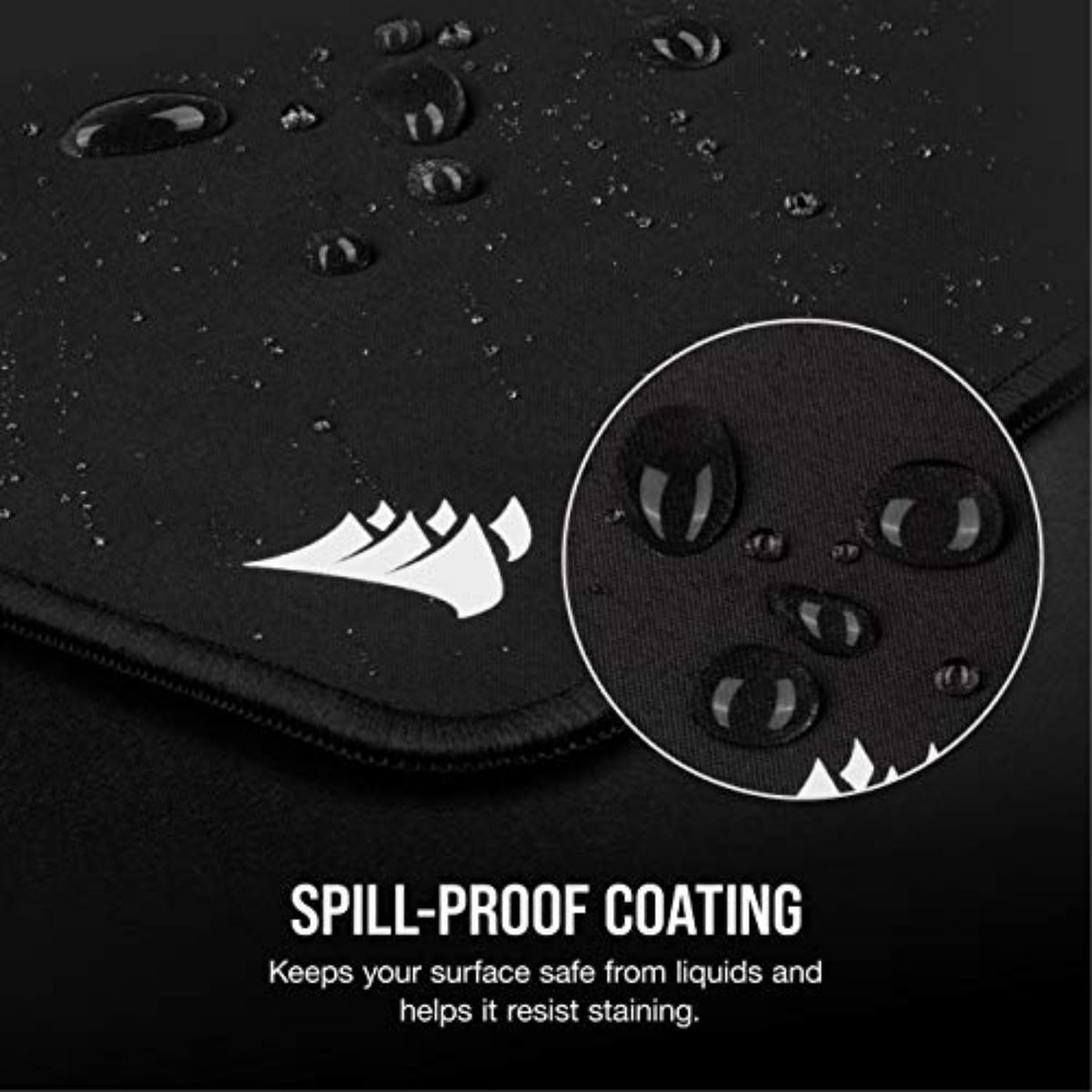 Corsair MM350 Pro Alfombrilla Tela a Prueba de Derrames para Juegos, Superficie 93 cm x 40 cm, Microtejido, Goma Afelpada Gruesa 4 mm, Base Goma Texturizada Antideslizante, Extendido XL – Negro
