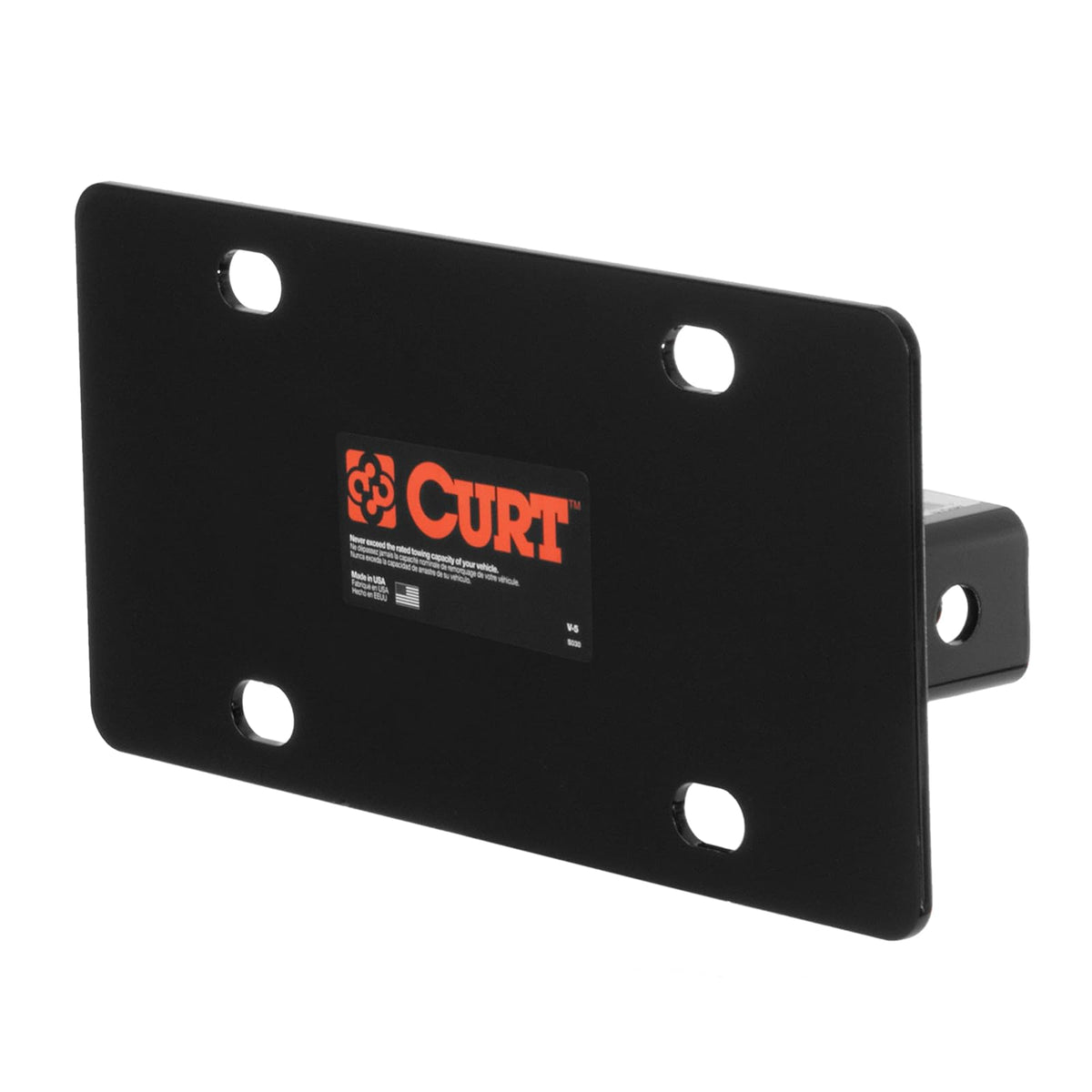 CURT Soporte de Placa de Enganche 31002, Receptor 5 cm