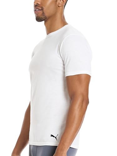Puma - Paquete de 4 Camisetas de algodón de Manga Corta para Hombre