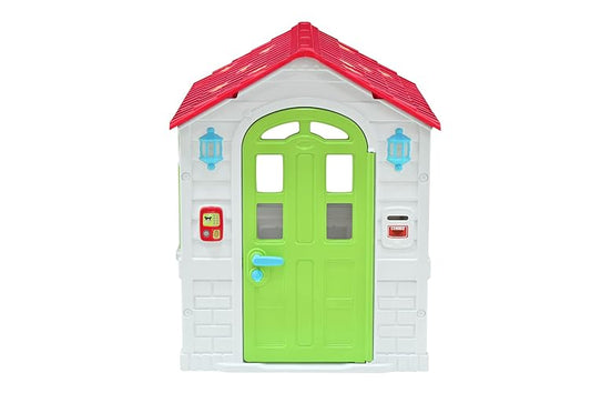 PRINSEL | Casita Infantil de Juegos | Casita y Pizzeria para Niños | Play House 2 en 1 Unisex | Verde | De 2 a 7 Años, Espaciosa, Timbre con Luz y Sonido, Accesorios | Artículos para Niños