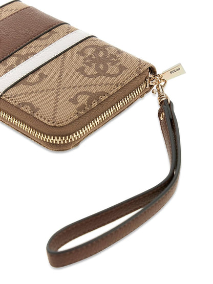GUESS CARTERA LAUREL II SLG LRG ZIP AROUND MUJER CAFÉ ESTAMPADO SS7459146-LGW