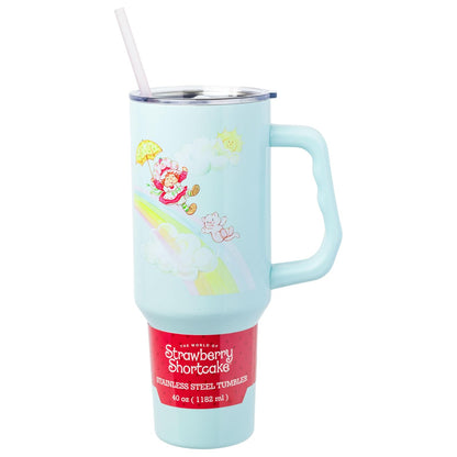 Silver Buffalo Vaso Térmico Care Bears, Acero Inoxidable, 40 oz - Tobogán arcoíris de fresa