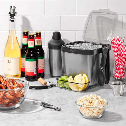 OXO 11169200 Juego Hielera, Charola, Pinzas, 3 Piezas, 3 litros, Multicolor