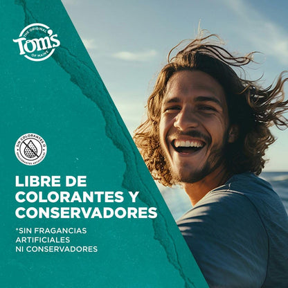 Tom's of Maine Pasta Dental sin Fluór Blanqueadora Antiplaca 4 pack | Combate la Formación de Sarro, Dientes más Blancos con Ingredientes Naturales