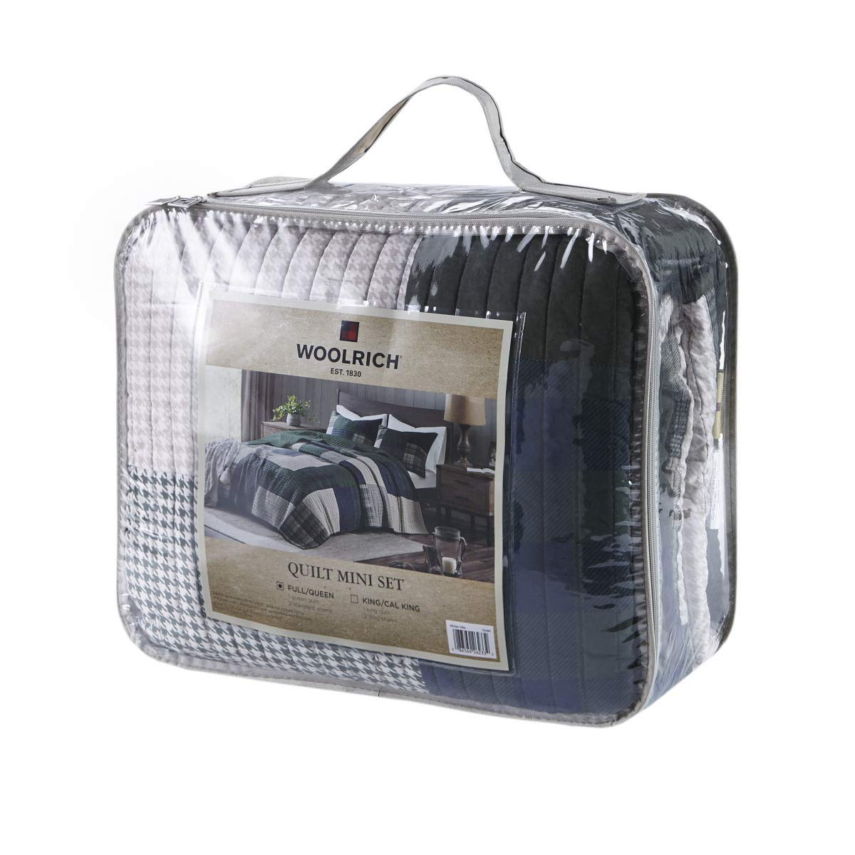 Woolrich Mill Creek - Juego de edredón Reversible, Estilo cabaña invertido a Color sólido, Colcha Ligera para Todas Las Estaciones, Capa de Ropa de Cama acogedora, Fundas a Juego, tamaño King/Cal