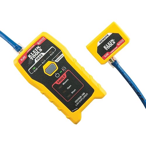 KLEIN TOOLS VDV526-100 |Probador De Red |RJ11/RJ12/RJ45 |Diagnóstico Rápido | Probador de cable de red RJ11, RJ12 y RJ45, ideal para detectar fallas y revisar conexiones de forma rápida y sencilla.
