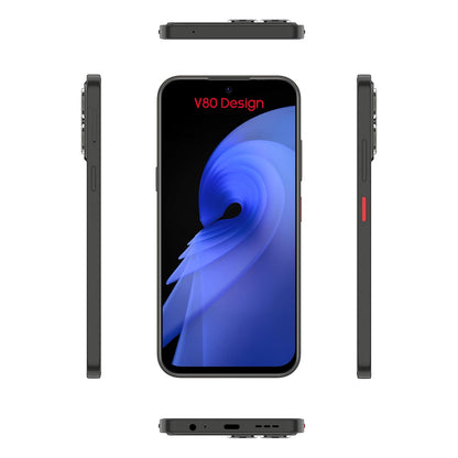 nubia Celular V80 Design 6.7” 120Hz, 50MP+2MP, 256GB+20 GB RAM(8GB + 12GB Dinámica), Android 16 Negro