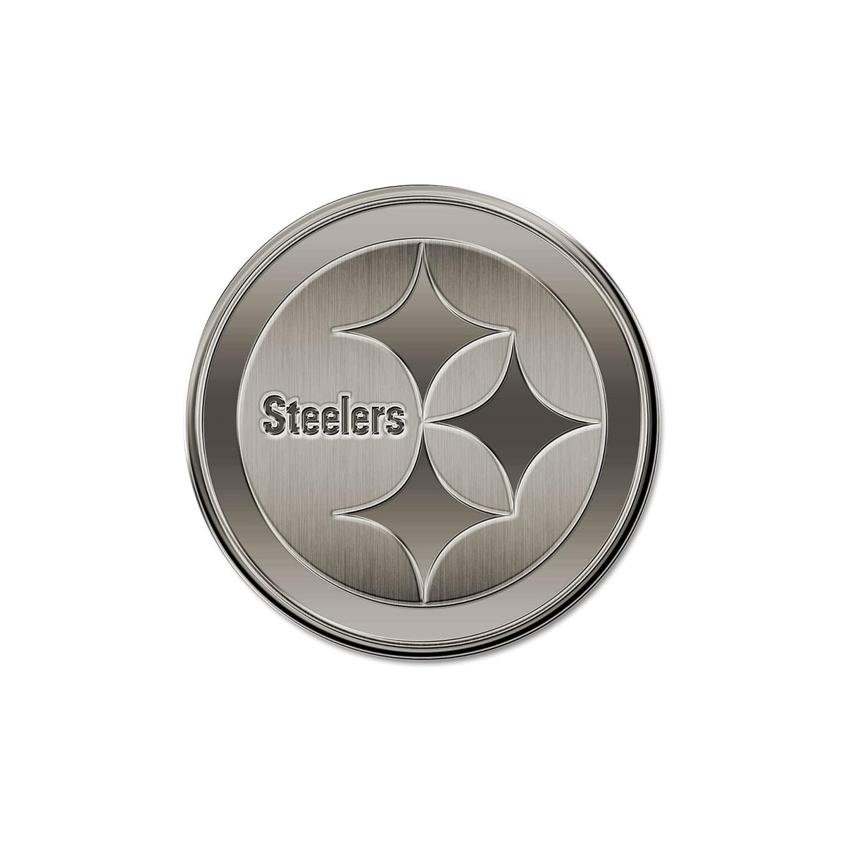 Rico Industries Emblema de Auto Metálico, Licencia Oficial NFL - Steelers de Pittsburgh
