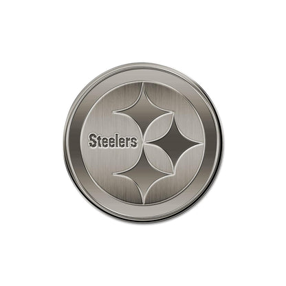 Rico Industries Emblema de Auto Metálico, Licencia Oficial NFL - Steelers de Pittsburgh