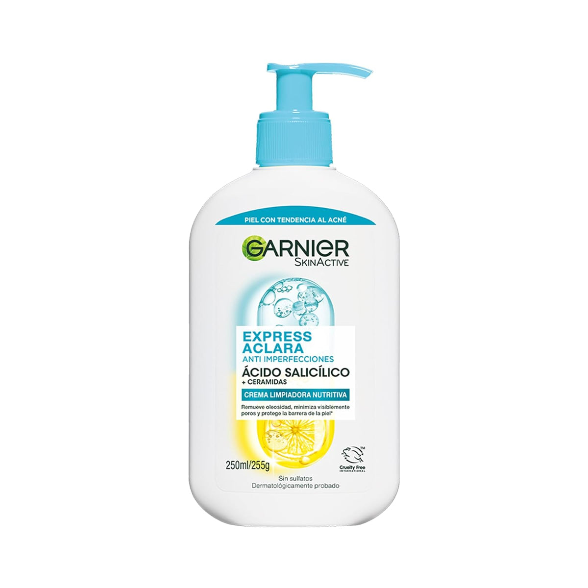 Garnier Crema Limpiadora Facial Express Aclara Salicílico Ceramidas 250ml