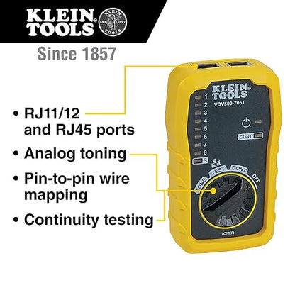 KLEIN TOOLS VDV500-705 | Kit Tone & Probe | Rastreo De Cables | Luz LED