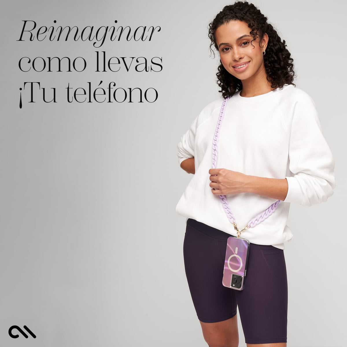 Case-Mate - Correa Cruzada para teléfono Celular, Correa para teléfono Celular Manos Libres, Soporte para Cadena de Cuello para iPhone 16 Pro Max/15 Pro Max/14 Pro Max/13 Pro/12/S24 Ultra - Lavanda