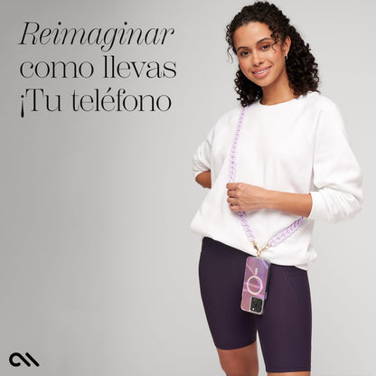 Case-Mate - Correa Cruzada para teléfono Celular, Correa para teléfono Celular Manos Libres, Soporte para Cadena de Cuello para iPhone 16 Pro Max/15 Pro Max/14 Pro Max/13 Pro/12/S24 Ultra - Lavanda