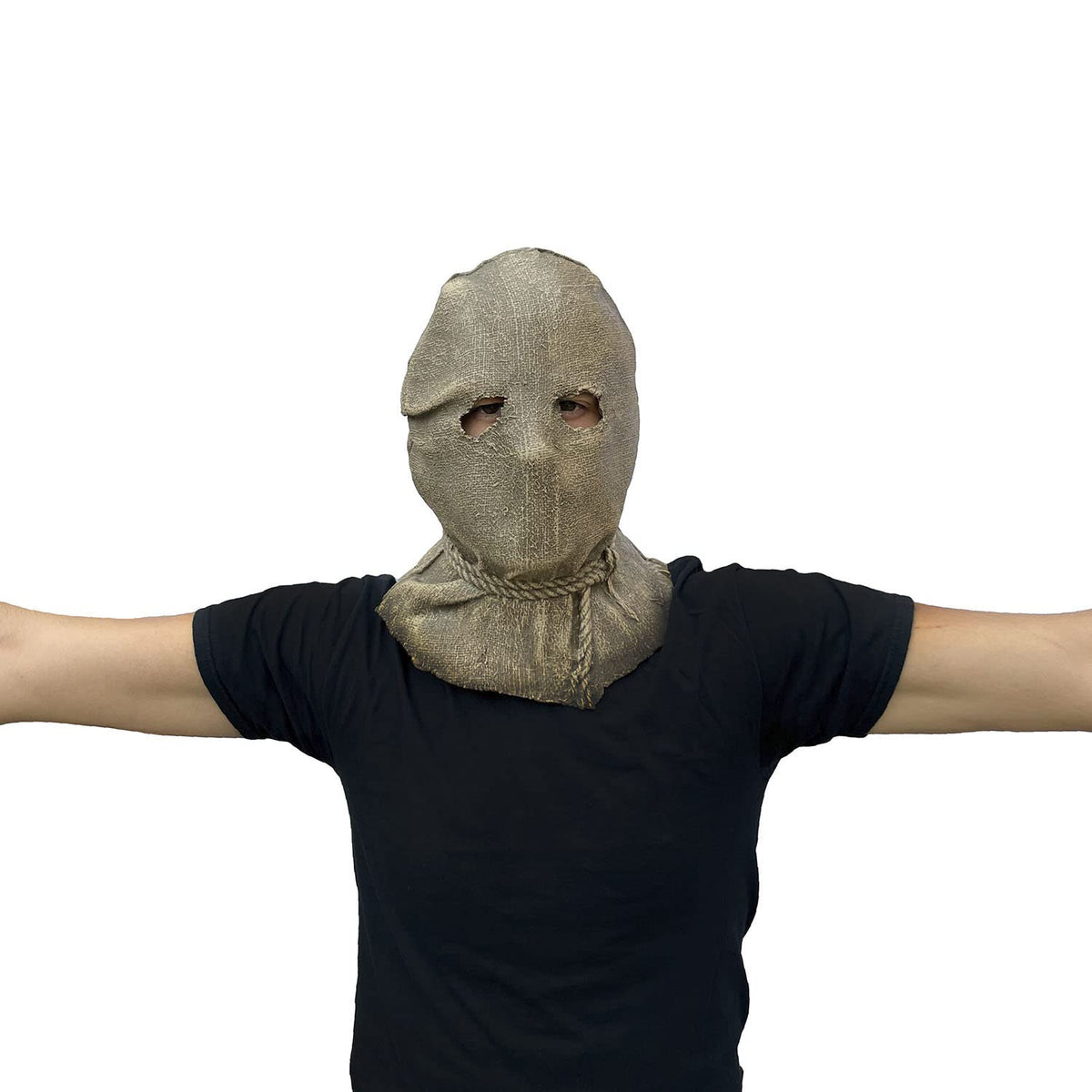 Sack-O-Path, Máscara para Disfraz de Scarecrow, Máscaras de Espatapajaros Ideales para Halloween y Fiestas de Disfraces.