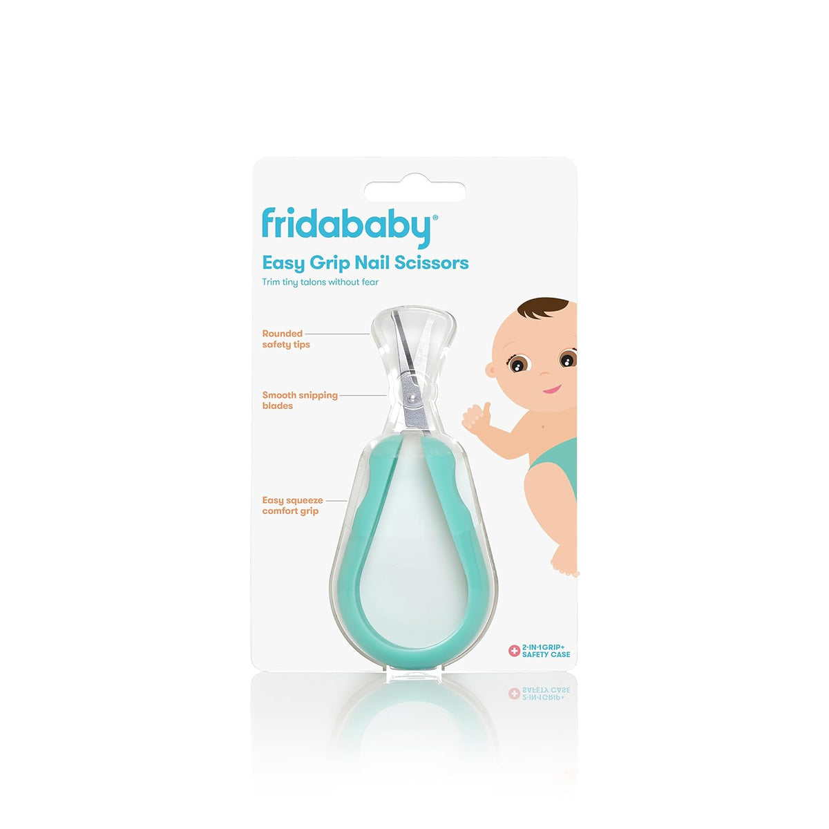 Tijeras de uñas de fácil agarre por Frida Baby Grooming Essentials seguras para uñas recién nacidas
