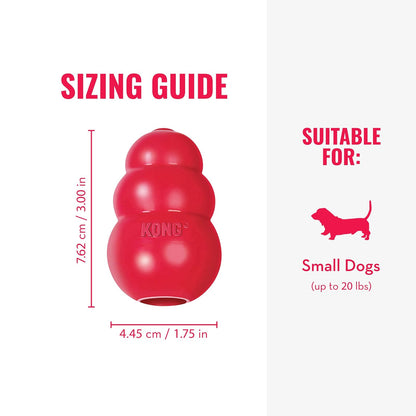 Kong Classic Juguete para Perro, pequeño, Rojo