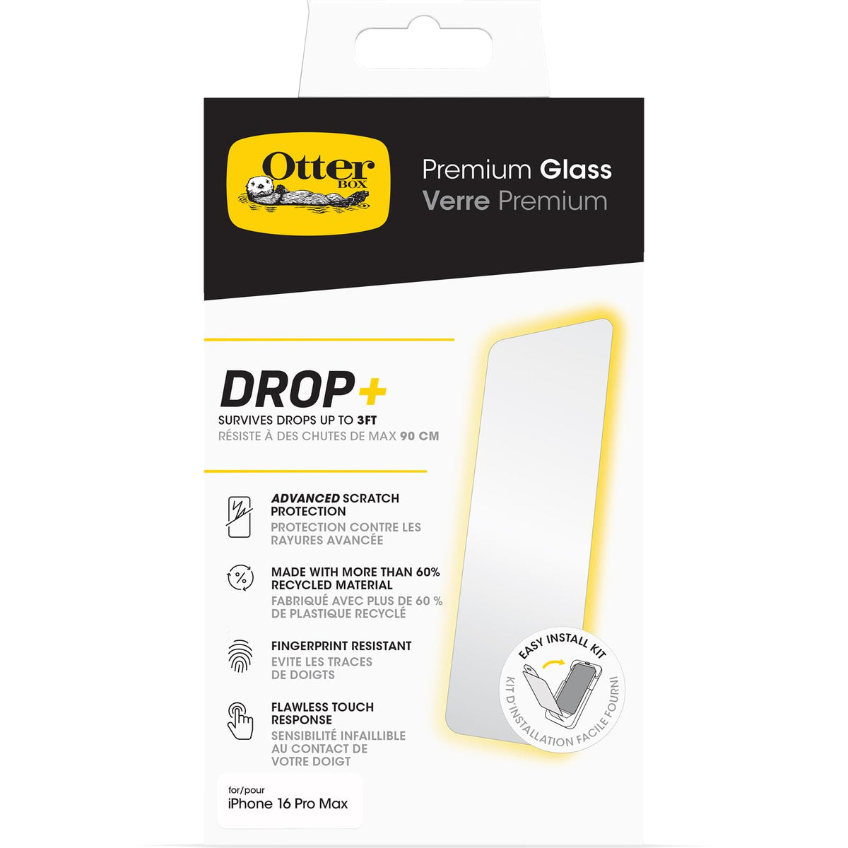 OtterBox - Protector de visualización para iPhone 16 Pro Max