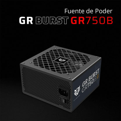 Balam Rush GR Burst Fuente de Poder ATX 750W, 80 Plus Bronze, No Modular, 1 ATX, 1 CPU, 2X PCI-E, 4X SATA, 2X MOLEX, 1xFloppy, Legend Negro