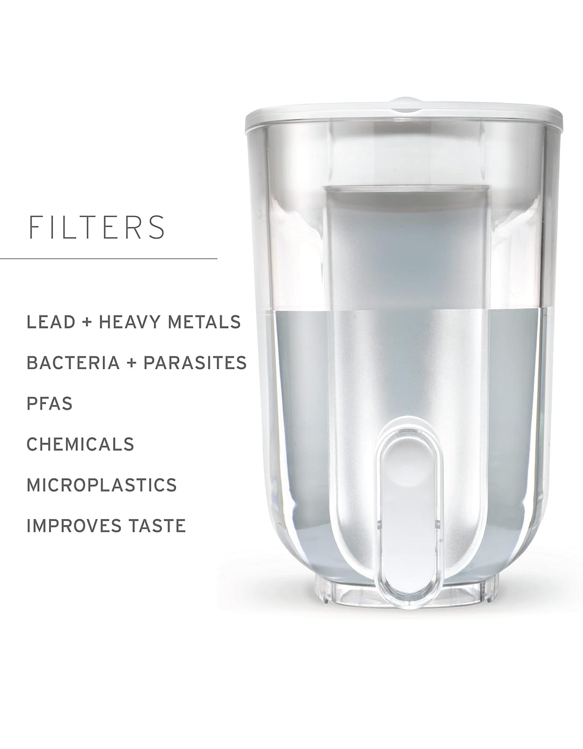 LifeStraw Home: Dispensador de filtro de agua, 18 tazas, azul medianoche, sin BPA para protección contra contaminantes del agua del grifo, incluidas bacterias, parásitos, microplásticos, plomo, mercu