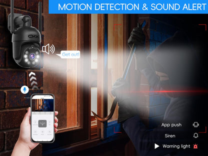 CKK Sistema de cámara de Seguridad de Audio de 5 MP 8 CH Sistema de cámara de vigilancia para el hogar con Disco Duro de 1 TB (1 cámara de Seguridad de 5 MP)